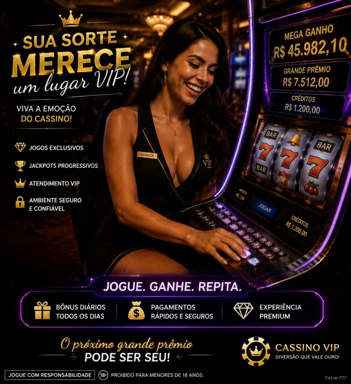 Página oficial da falar777 no Facebook